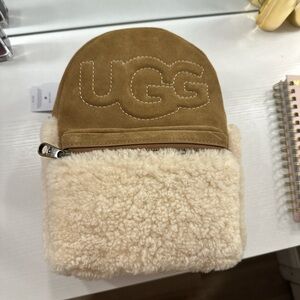UGG Brown and Cream Shearling Backpack